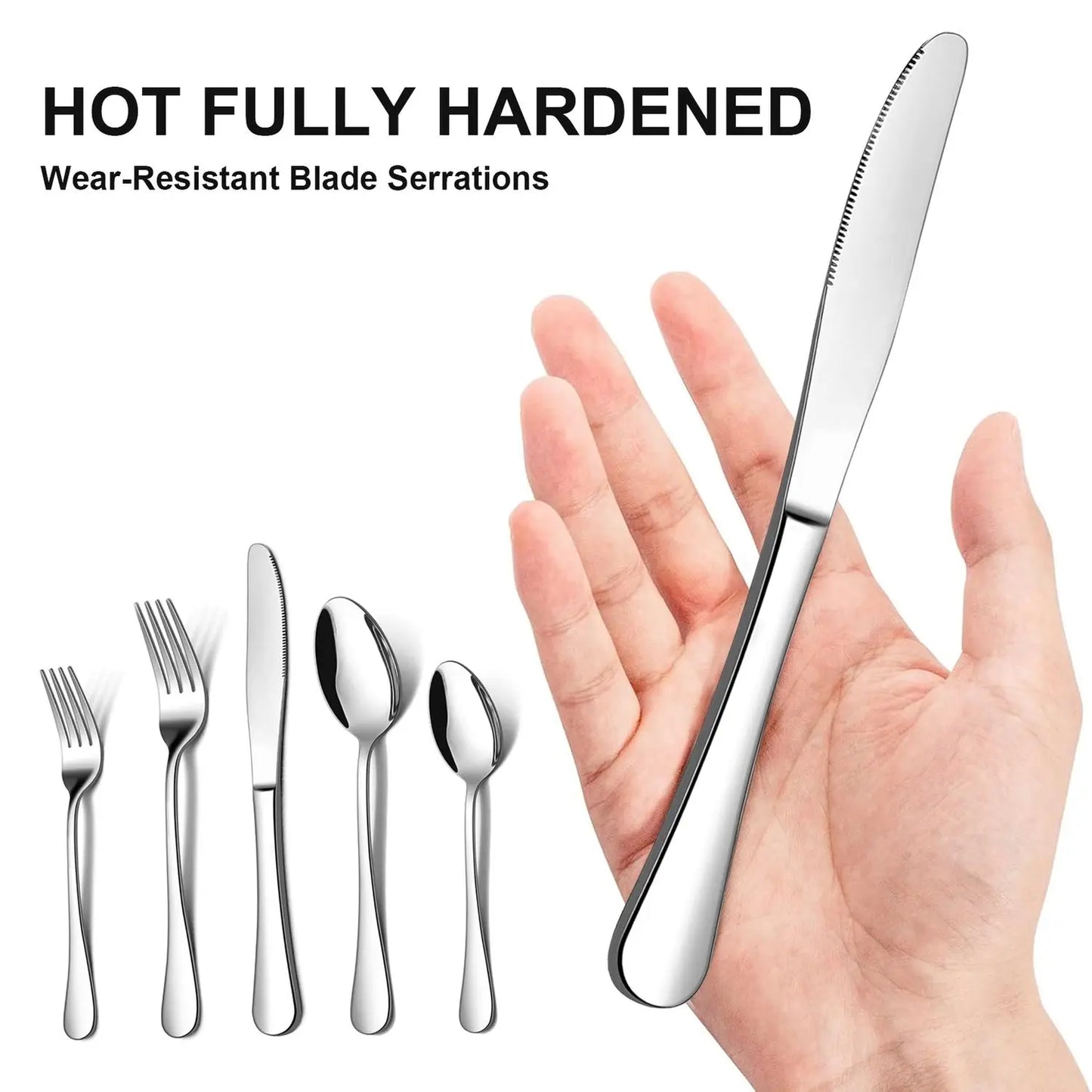 Flatware Set *20Pcs - Stainless Steel Cutlery - High Mirror Polish - Kitchen Collection