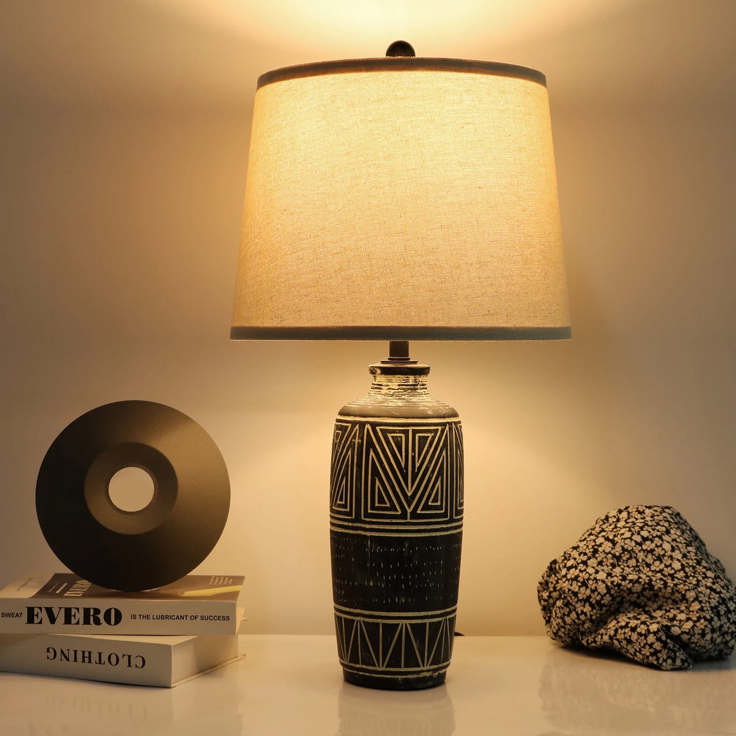 Lamp Set *2Pcs - Boho Ceramic - Southwest Rustic - Livingroom Collection