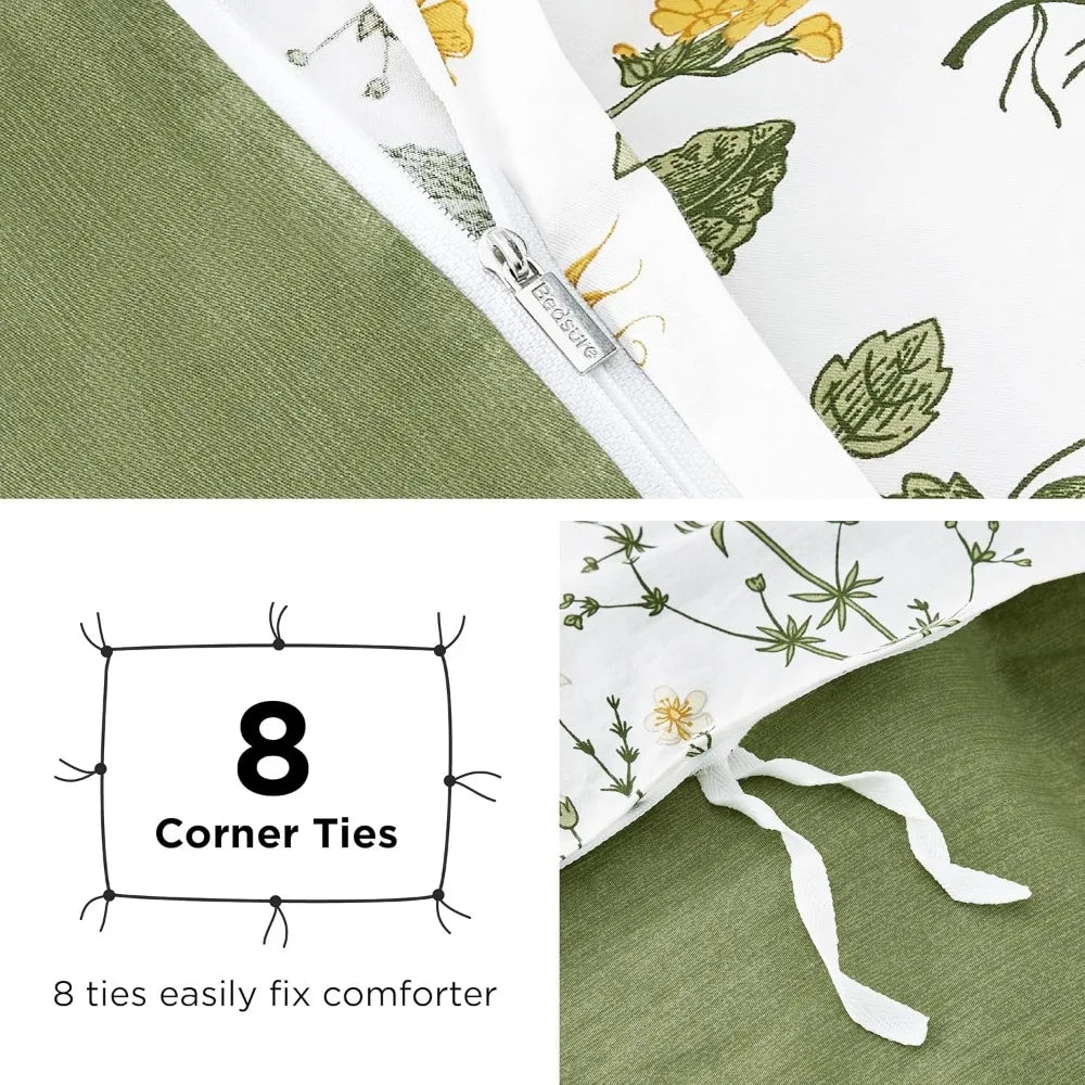 Duvet Cover Set *3Pcs - 100% Cotton - Reversible King Size - Bedroom Collection