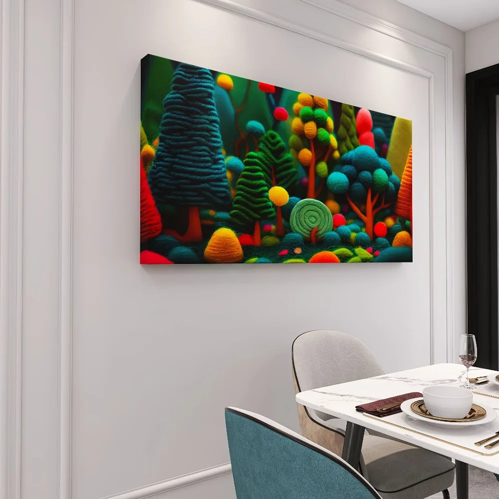 Wall Art - Abstract Green Tree - Gallery Framed - Children's Room Collection
