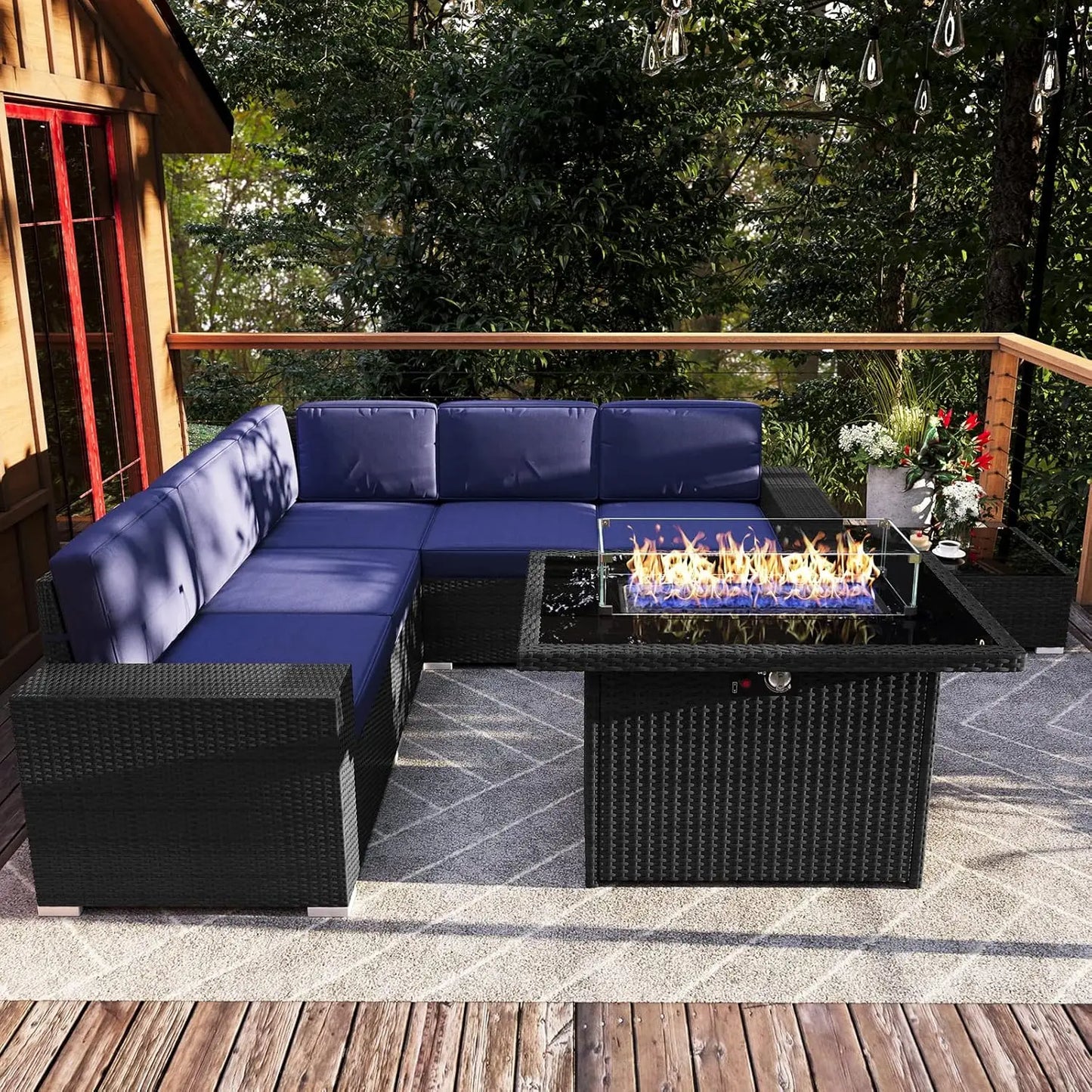 Patio Furniture Set - Firepit Table - Patio & Garden Collection