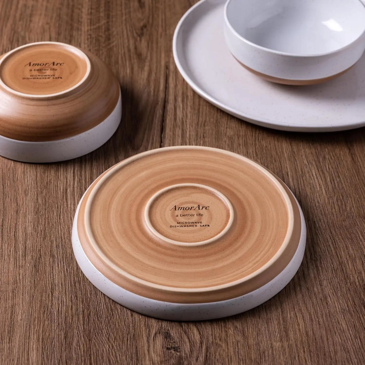 Dinnerware Set *12Pcs - Service for 4 - Handpainted - Scratch & Crack Resistant