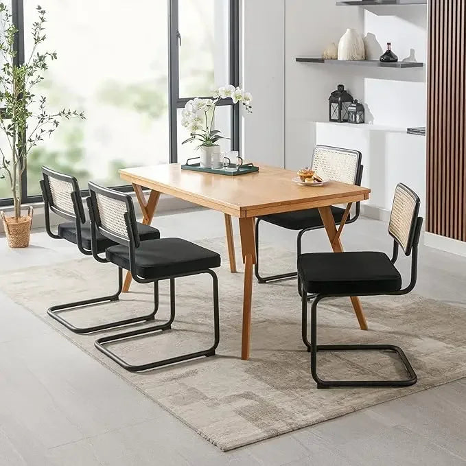 Diningroom Chair Set *4Pcs - Rattan Cane Backing - Diningroom Collection
