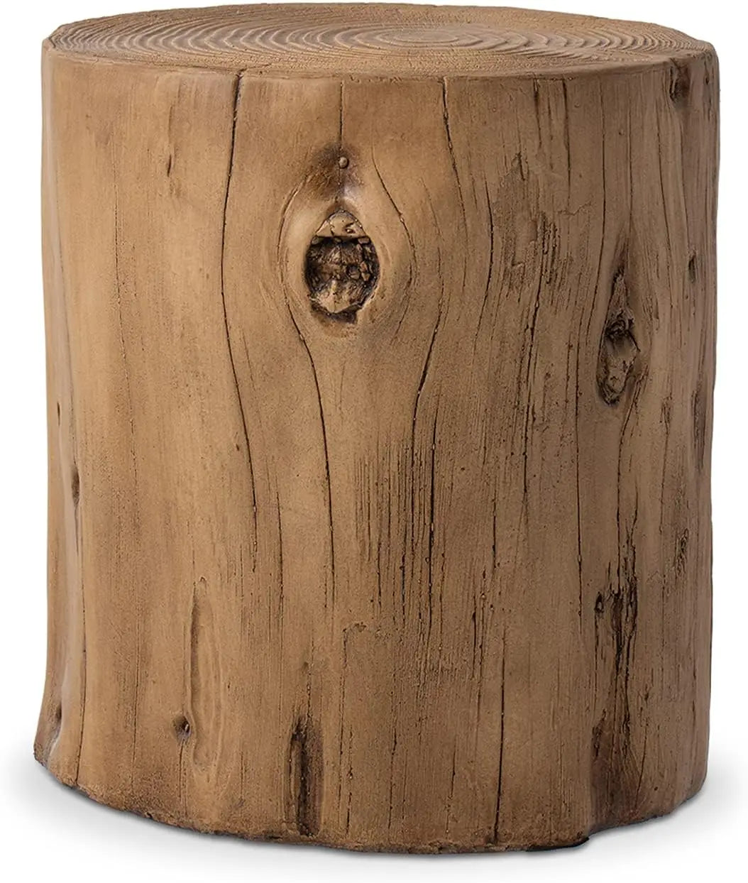 Outdoor Patio End Table - Hand Painted Tree Stump - Patio & Garden Collection
