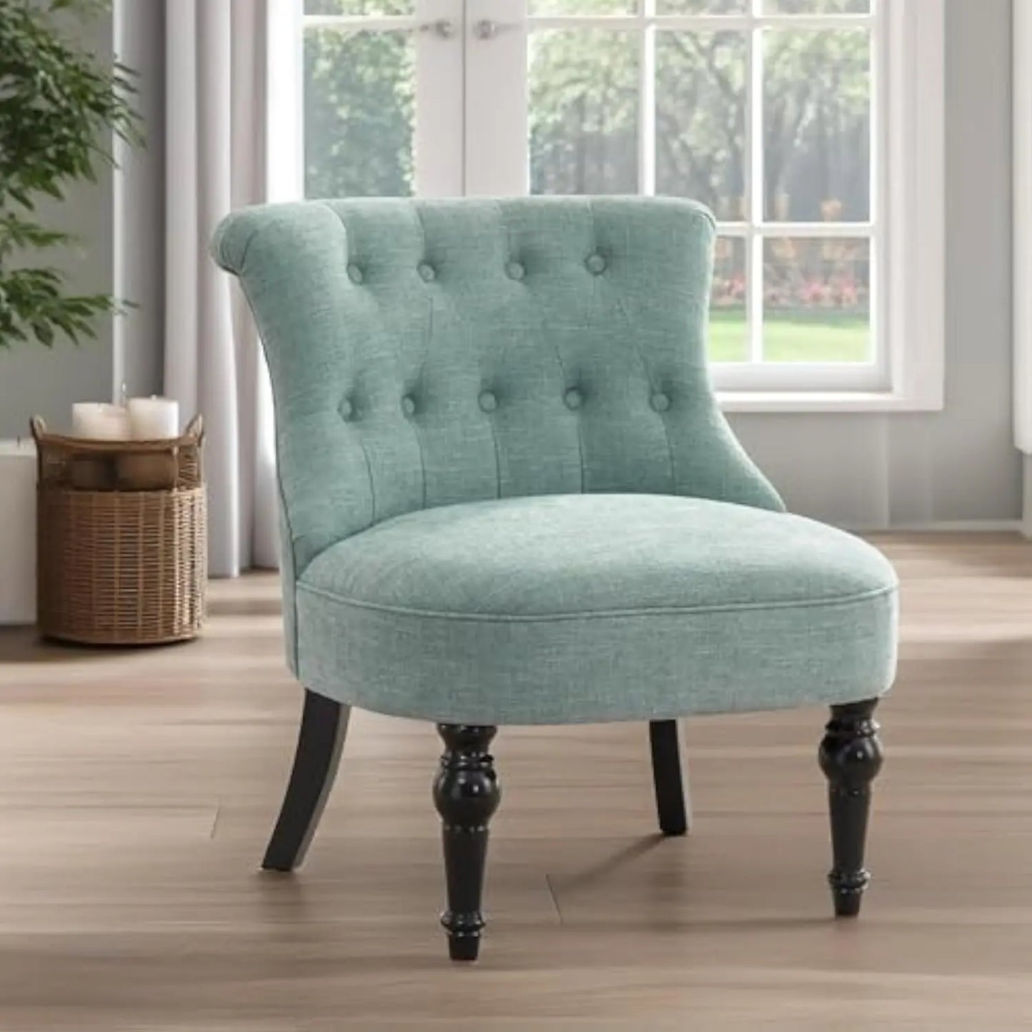 Accent Chair Blue - Vintage French Retro Style - Bedroom Collection