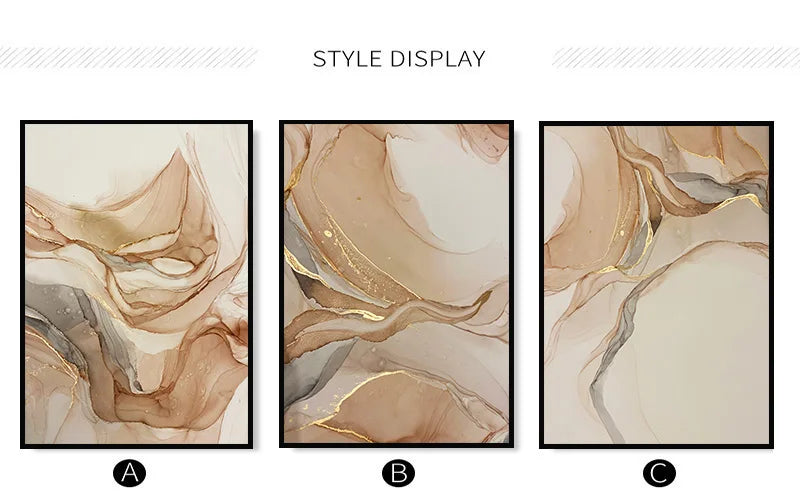 Wall Art - Canvas Beige Mural - Bedroom Decor