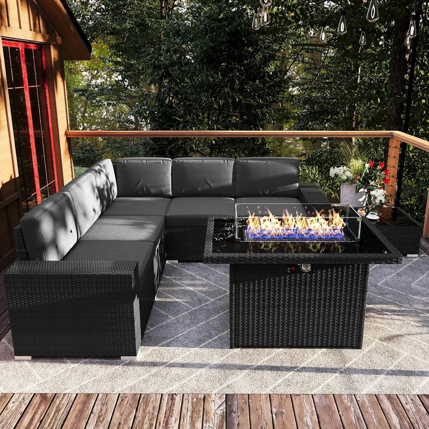 Patio Furniture Set - Firepit Table - Patio & Garden Collection