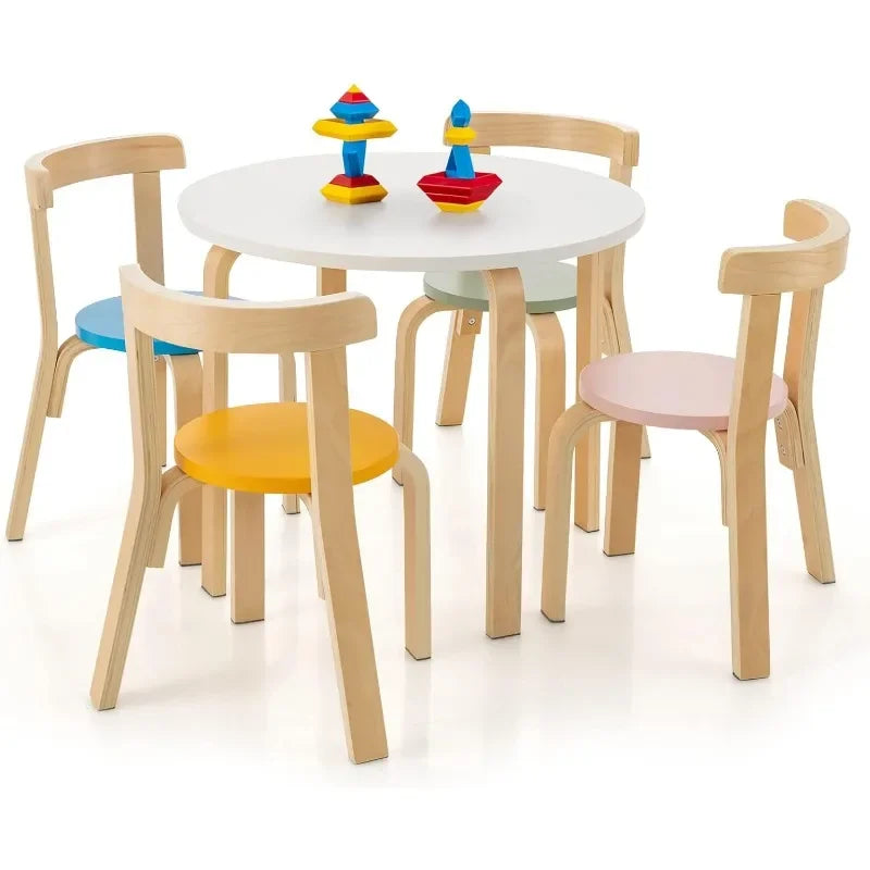 Table & Chair Set *5Pcs - Wooden Activity Table - Children's Room Collection