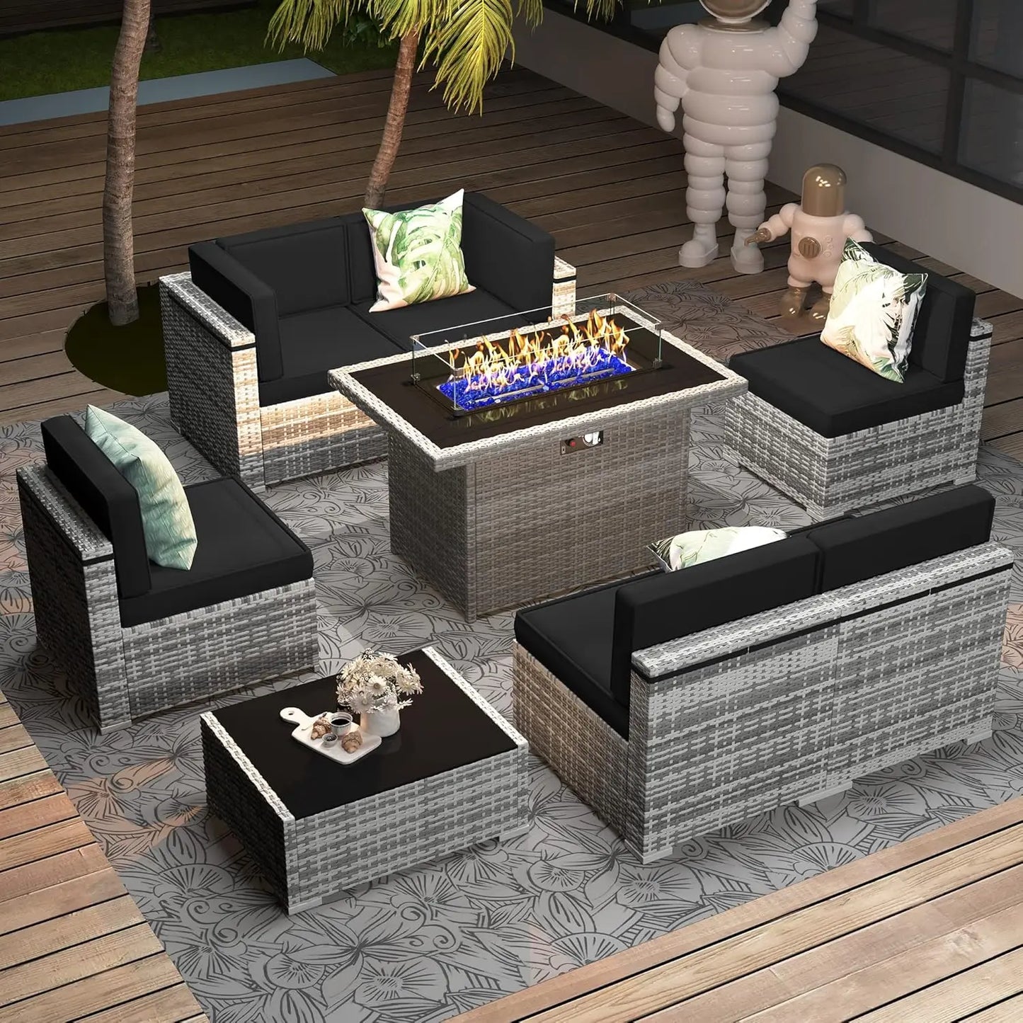 Patio Furniture Set - Firepit Table - Patio & Garden Collection