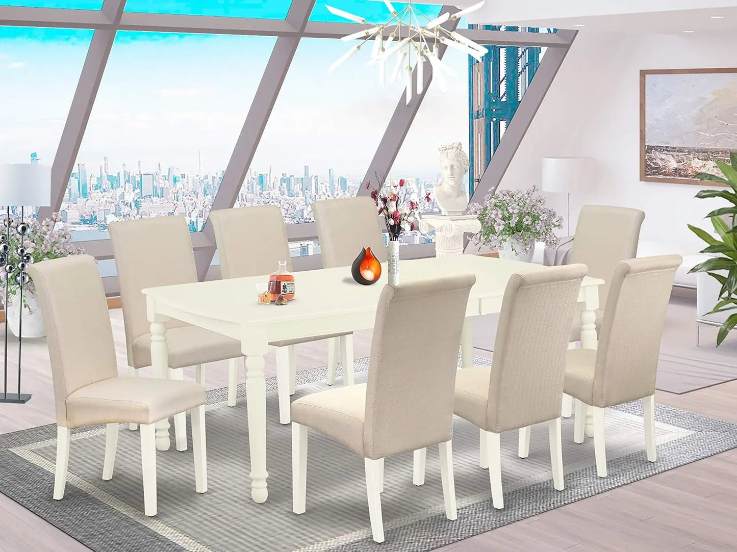 Diningroom Set *9Pcs - Butterfly Leaf - Parsons Chairs - Diningroom Collection