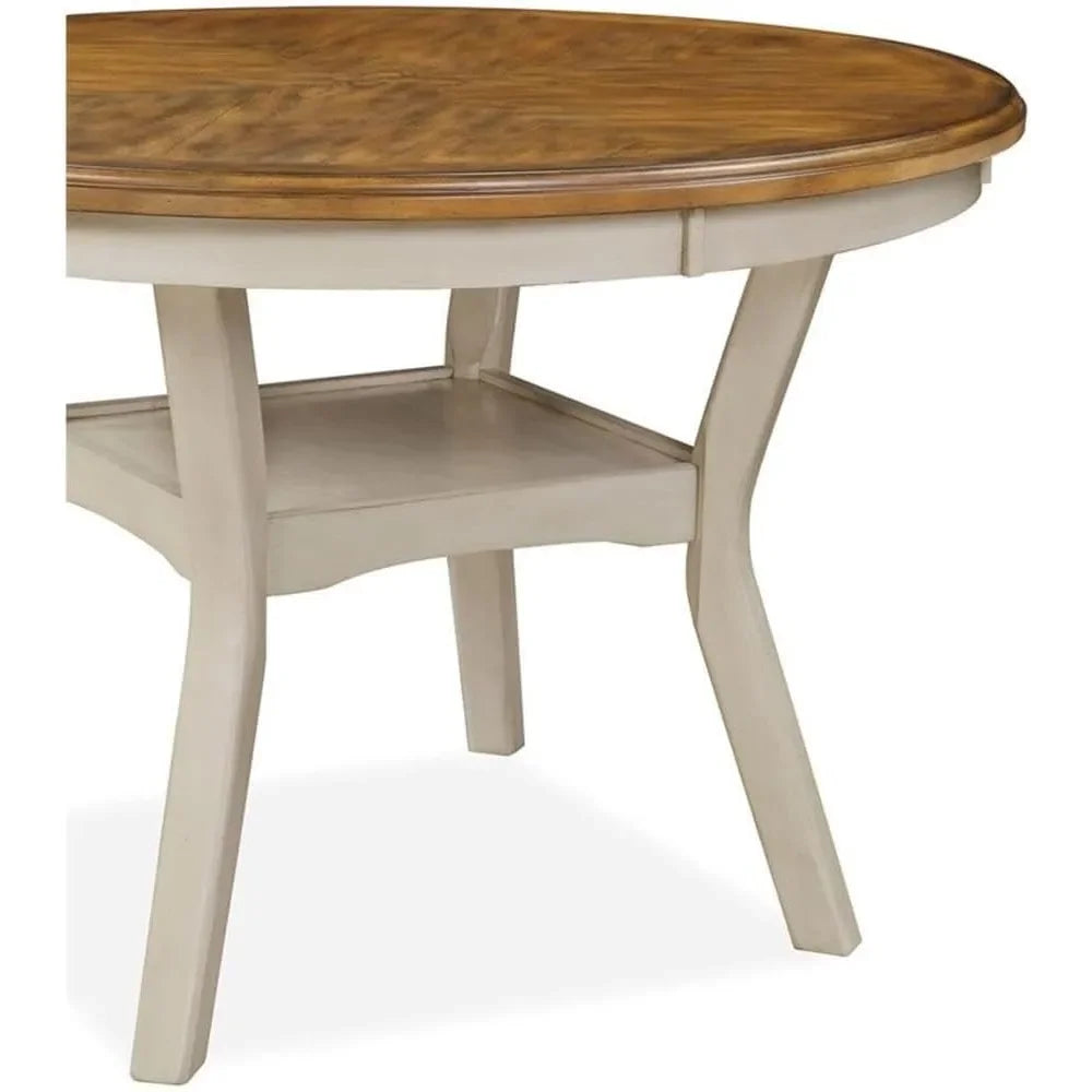 Diningroom Table Set *5Pcs - Round Solid Wood - Diningroom Collection