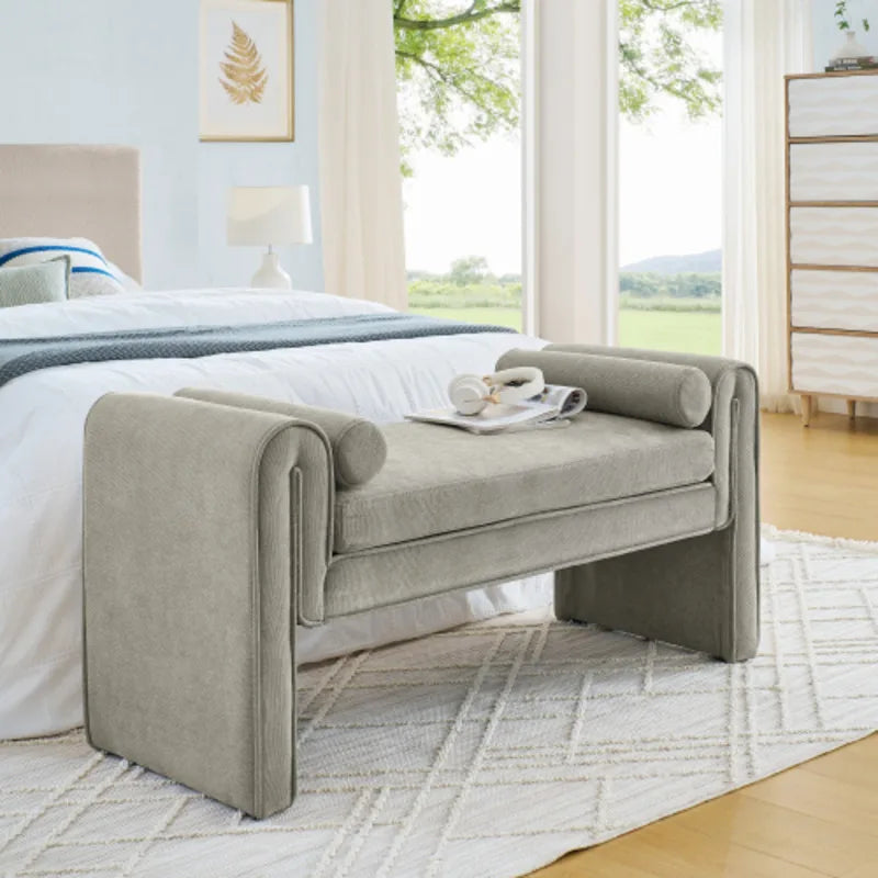 Fabric Bench Ottoman - Bedroom - 50.39" - Bedroom Decor