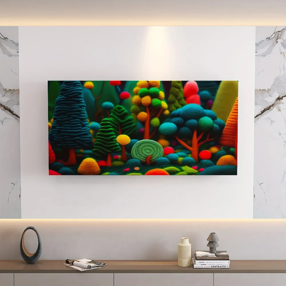 Wall Art - Abstract Green Tree - Gallery Framed - Children's Room Collection