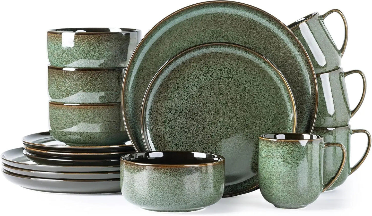 Dinnerware Set *12Pcs - Service for 4 - Handmade Reactive Glaze - Diningroom Collection