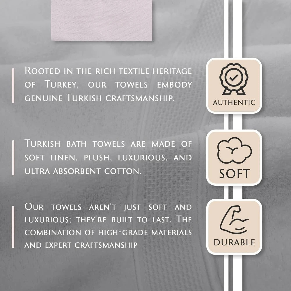 Exquisite 4-Piece Turkish Bath Towel Set