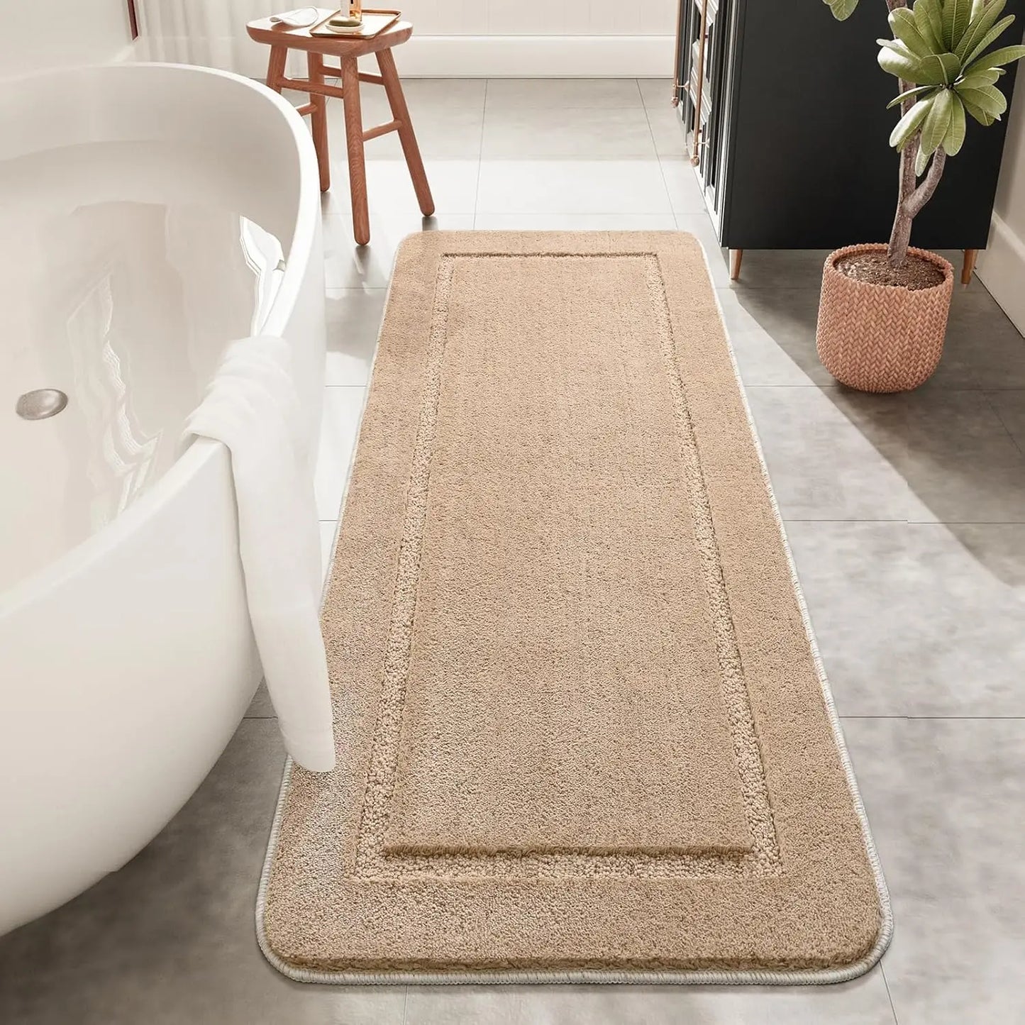 Bath Mat Runner - 24"x60" - Glow In The Dark - Microfiber - Bathroom Collection