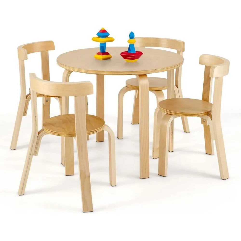 Table & Chair Set *5Pcs - Wooden Activity Table - Children's Room Collection