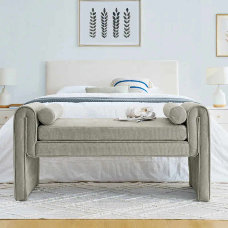 Fabric Bench Ottoman - Bedroom - 50.39" - Bedroom Decor