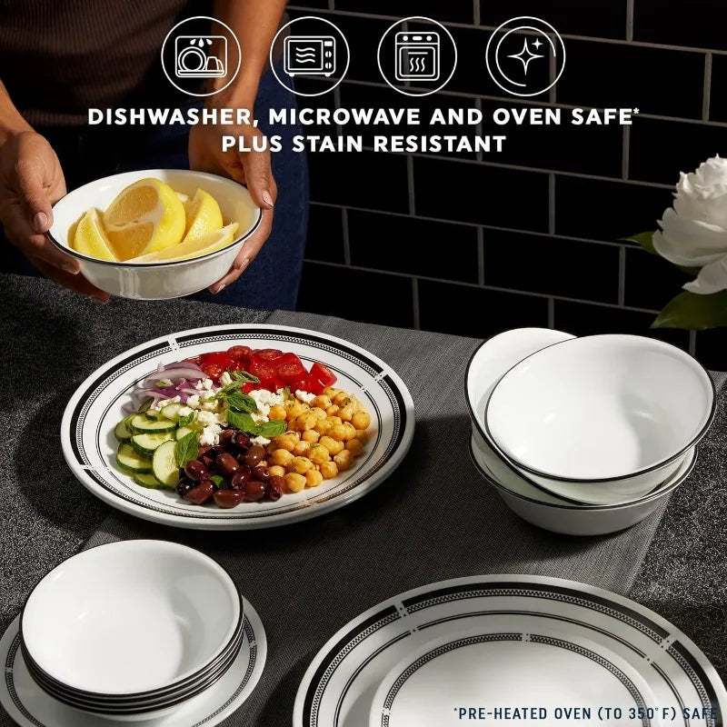 Dinnerware 18-Pcs - Service For 6 - Correlle Vitrelle - Diningroom Collection