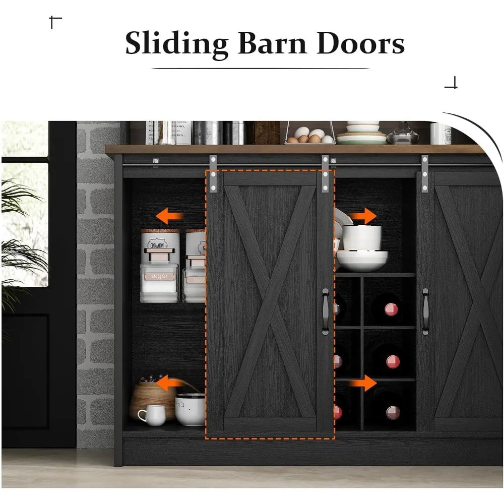 Arched Buffet Hutch - Coffee Bar - Wine Rack - Liquor Cabinet - Diningroom Collection