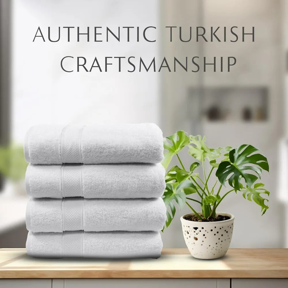 Exquisite 4-Piece Turkish Bath Towel Set