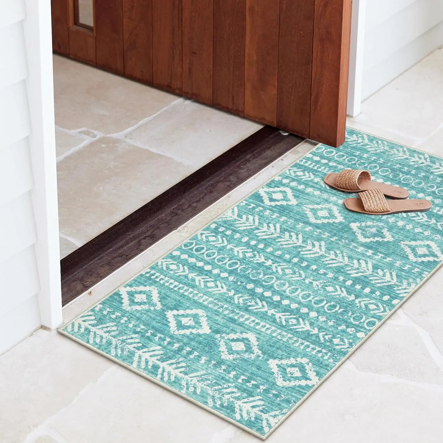 Rug Runner - 2'x4' Low Pile - Machine Wash - Non-slip - Entryway Collection