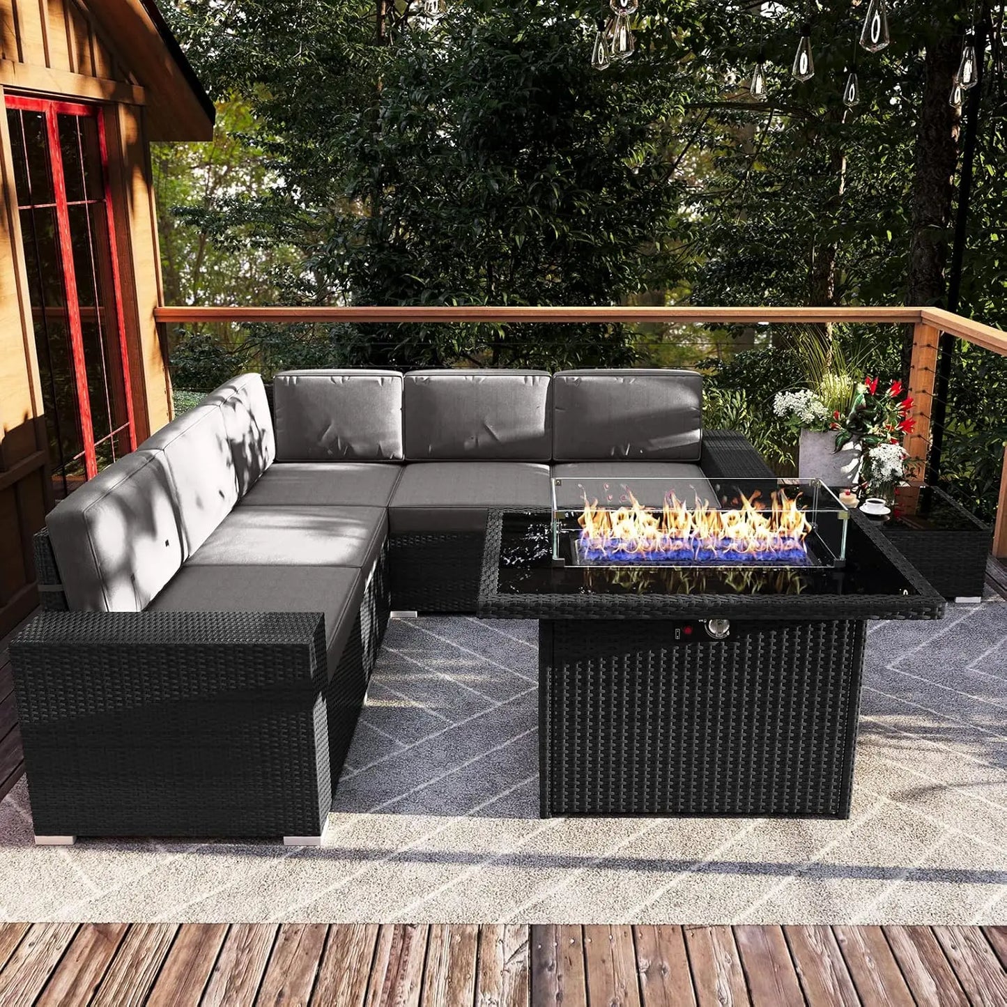 Patio Furniture Set - Firepit Table - Patio & Garden Collection
