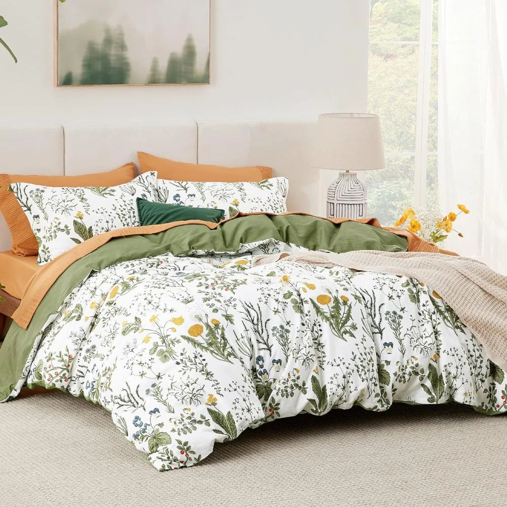 Duvet Cover Set *3Pcs - 100% Cotton - Reversible King Size - Bedroom Collection