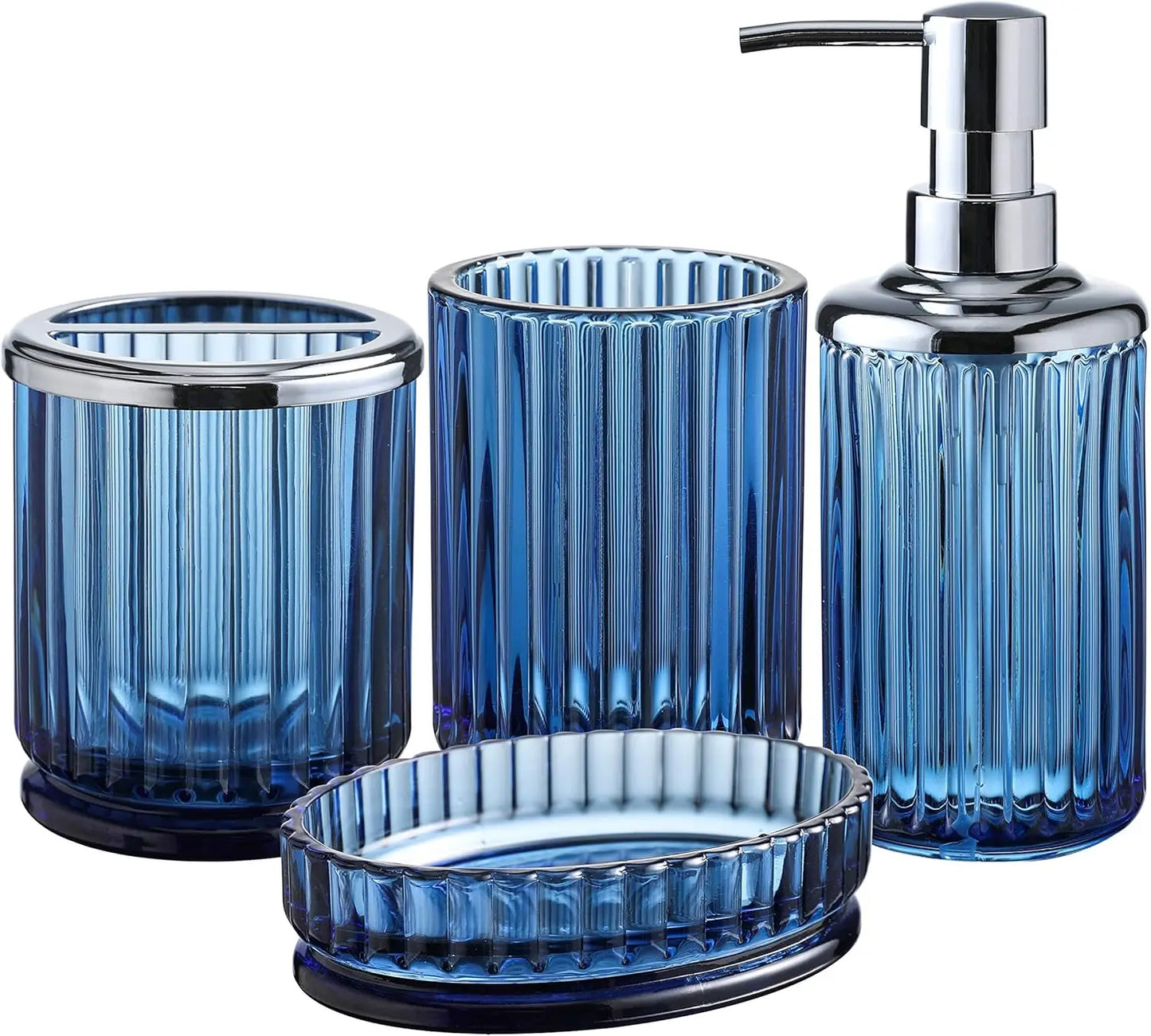 Bathroom - Decorative Glass Accessories - Cobalt Blue - Bathroom Collection