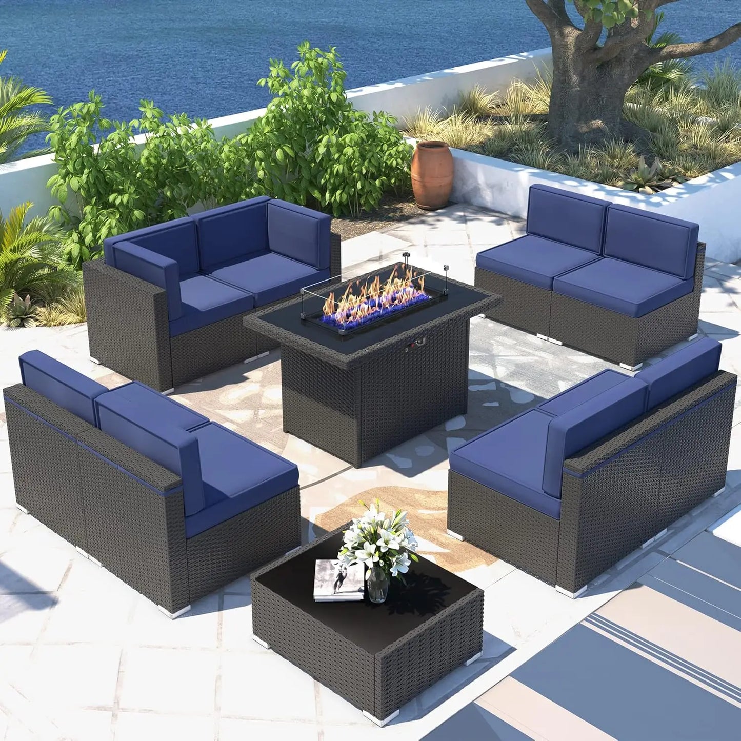 Patio Furniture Set - Firepit Table - Patio & Garden Collection