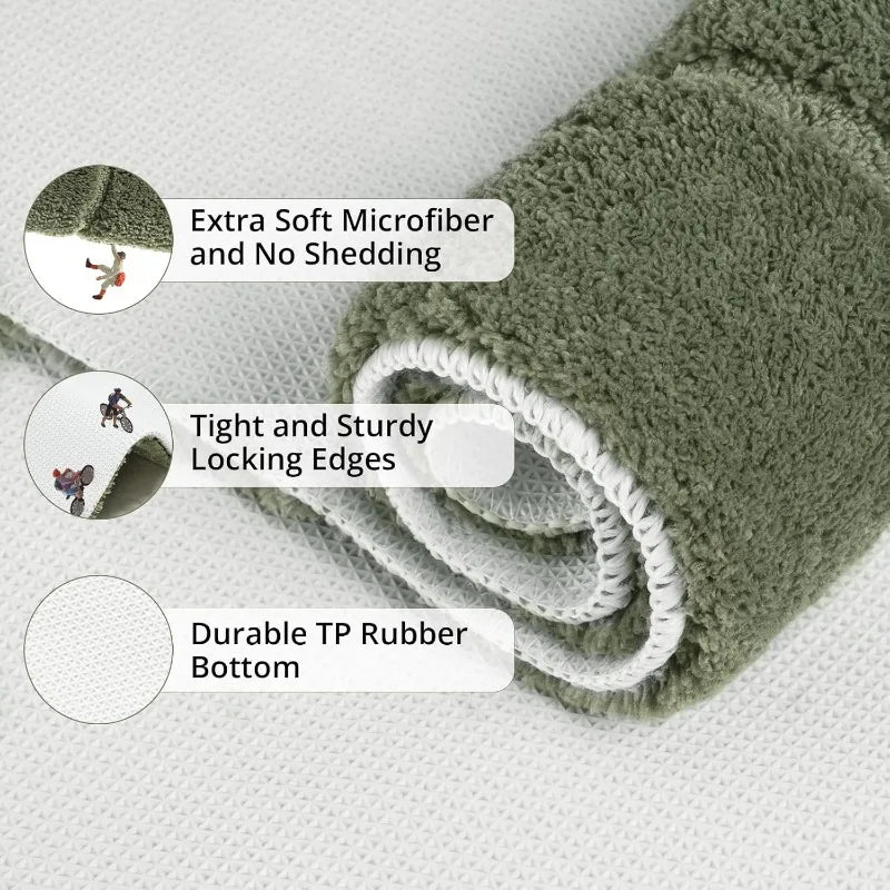 Bath Mat Runner - 24"x60" - Glow In The Dark - Microfiber - Bathroom Collection