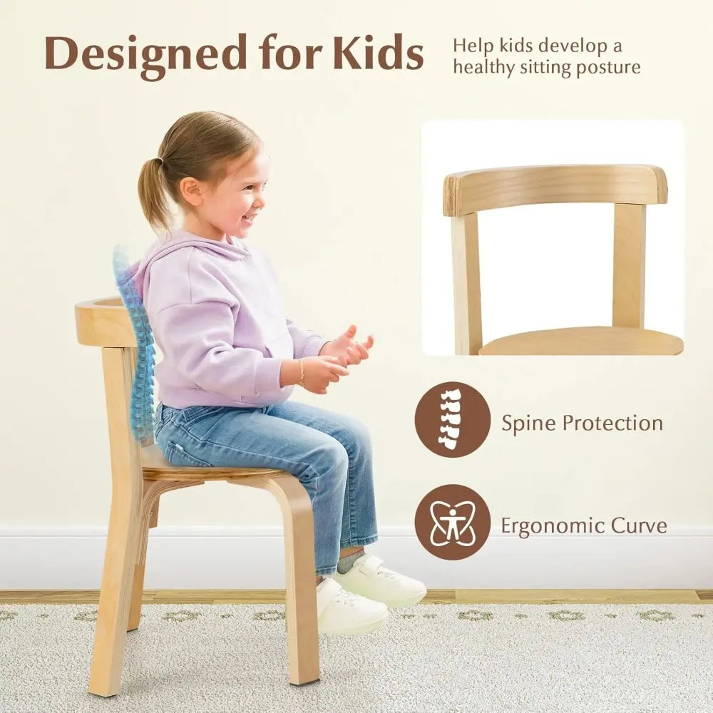 Table & Chair Set *5Pcs - Wooden Activity Table - Children's Room Collection
