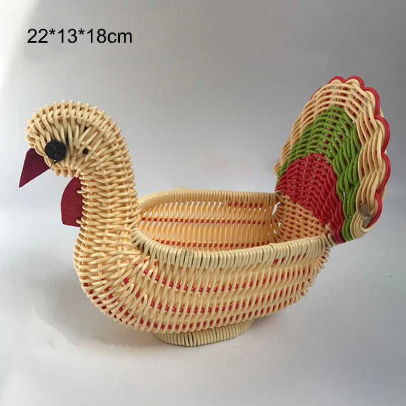 Basket - Rattan Woven - Fruits, Breads, Crackers, Snacks - Novelty - Kitchen Collection