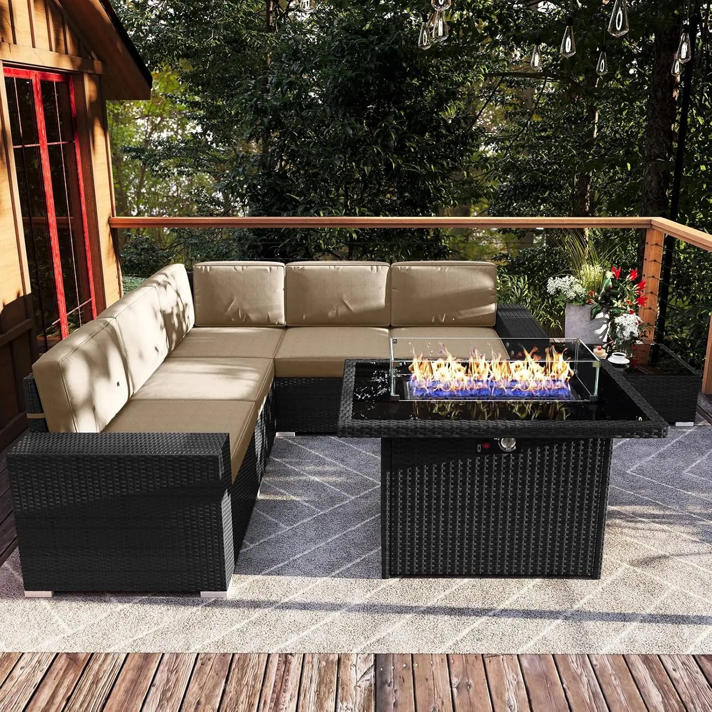 Patio Furniture Set - Firepit Table - Patio & Garden Collection