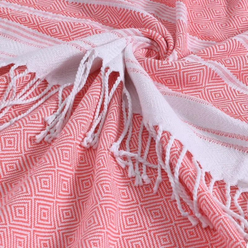 Turkish Cotton Towel Set *6Pcs - Oversized 74"x38" - Sand Free - Bathroom Collection