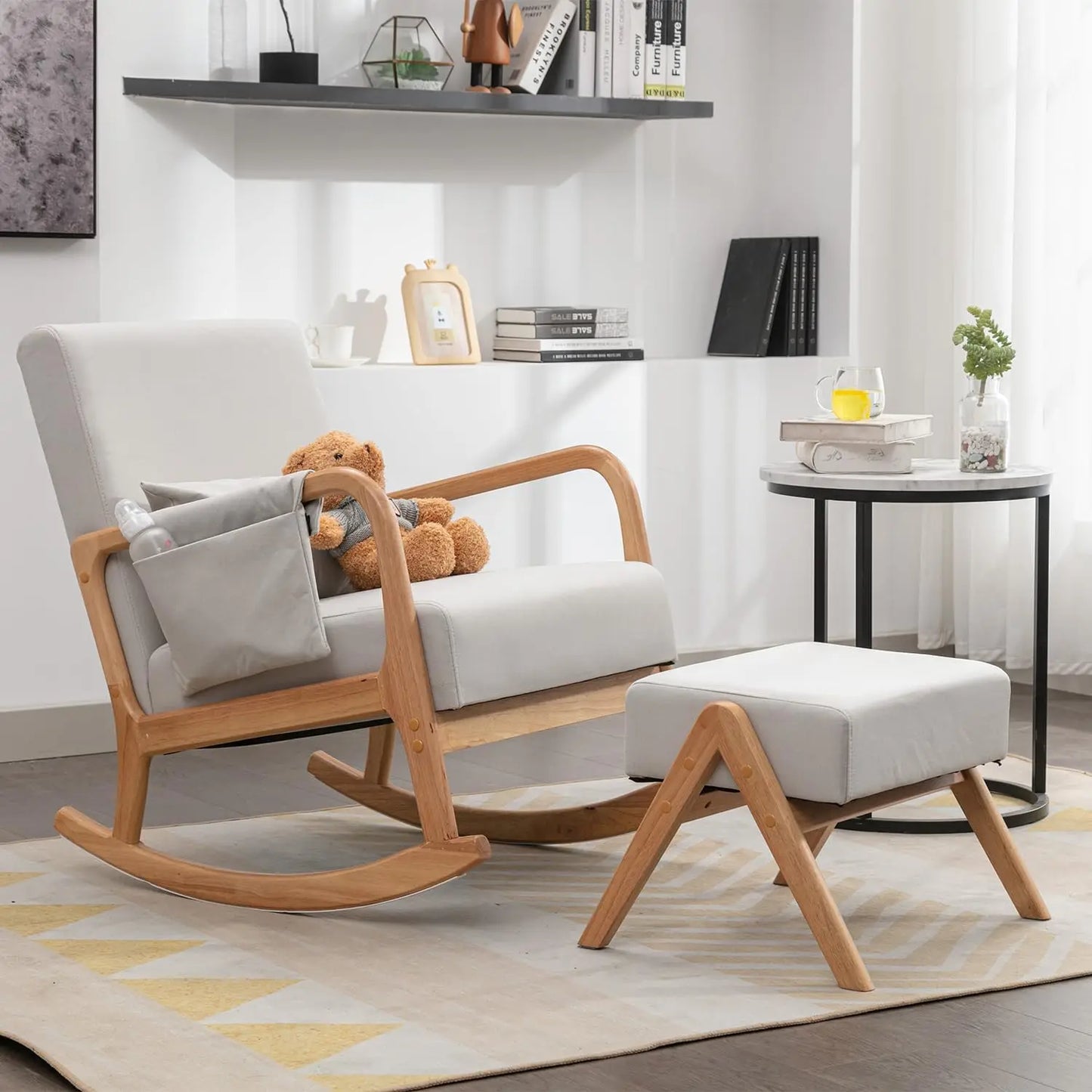 Rocking Chair with Ottoman - Versatile Uses - Children's Room Collection