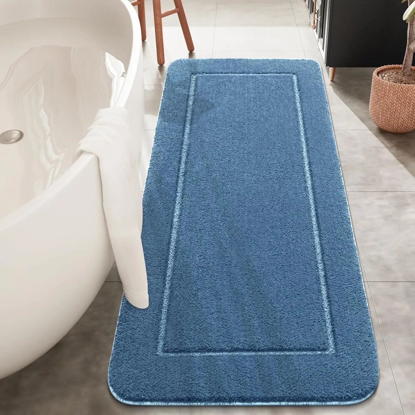 Bath Mat Runner - 24"x60" - Glow In The Dark - Microfiber - Bathroom Collection