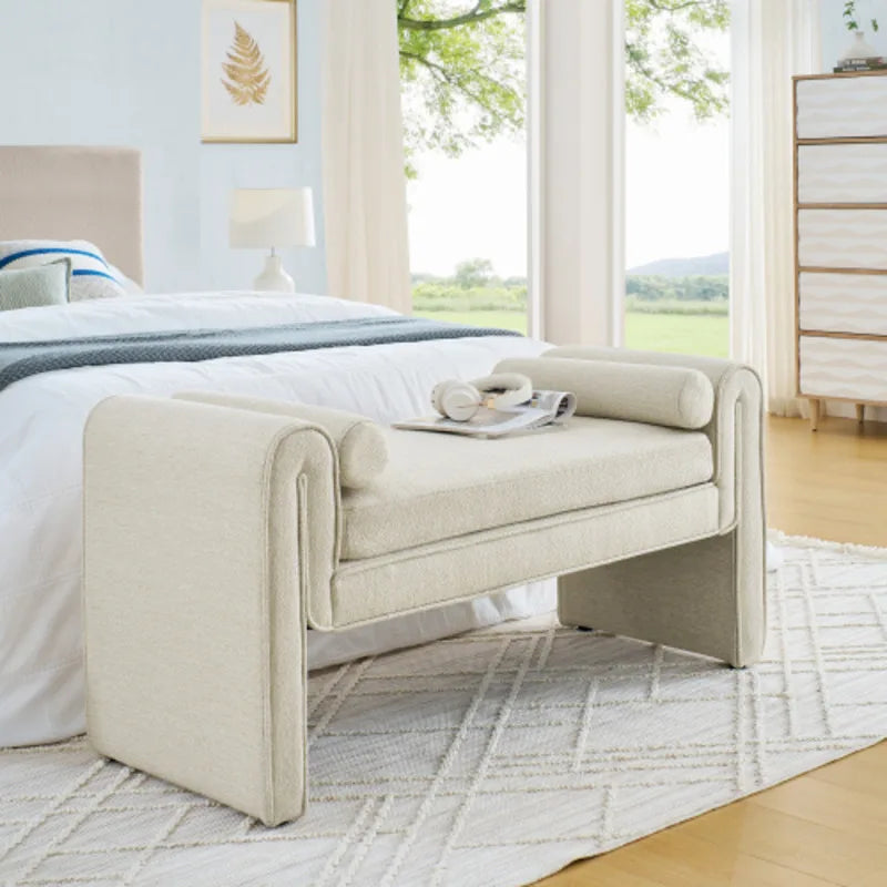 Fabric Bench Ottoman - Bedroom - 50.39" - Bedroom Decor