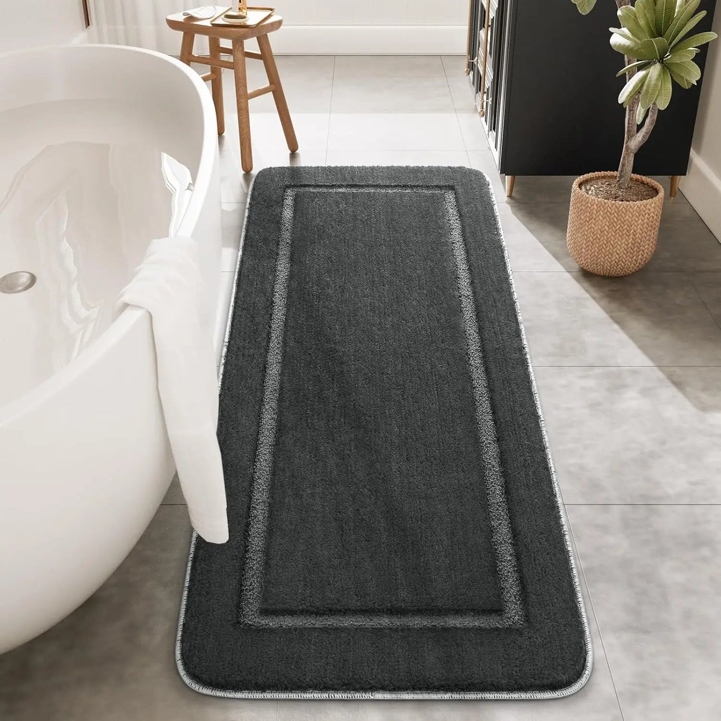 Bath Mat Runner - 24"x60" - Glow In The Dark - Microfiber - Bathroom Collection