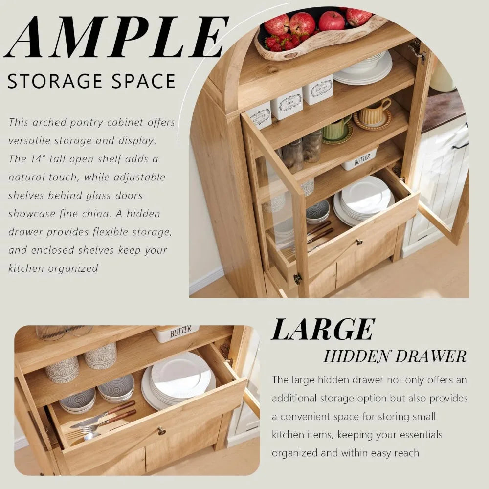 Arched Kitchen Pantry - Liquor Bar & Wine Cabinet - Arched Sillhouette - Diningroom Collection