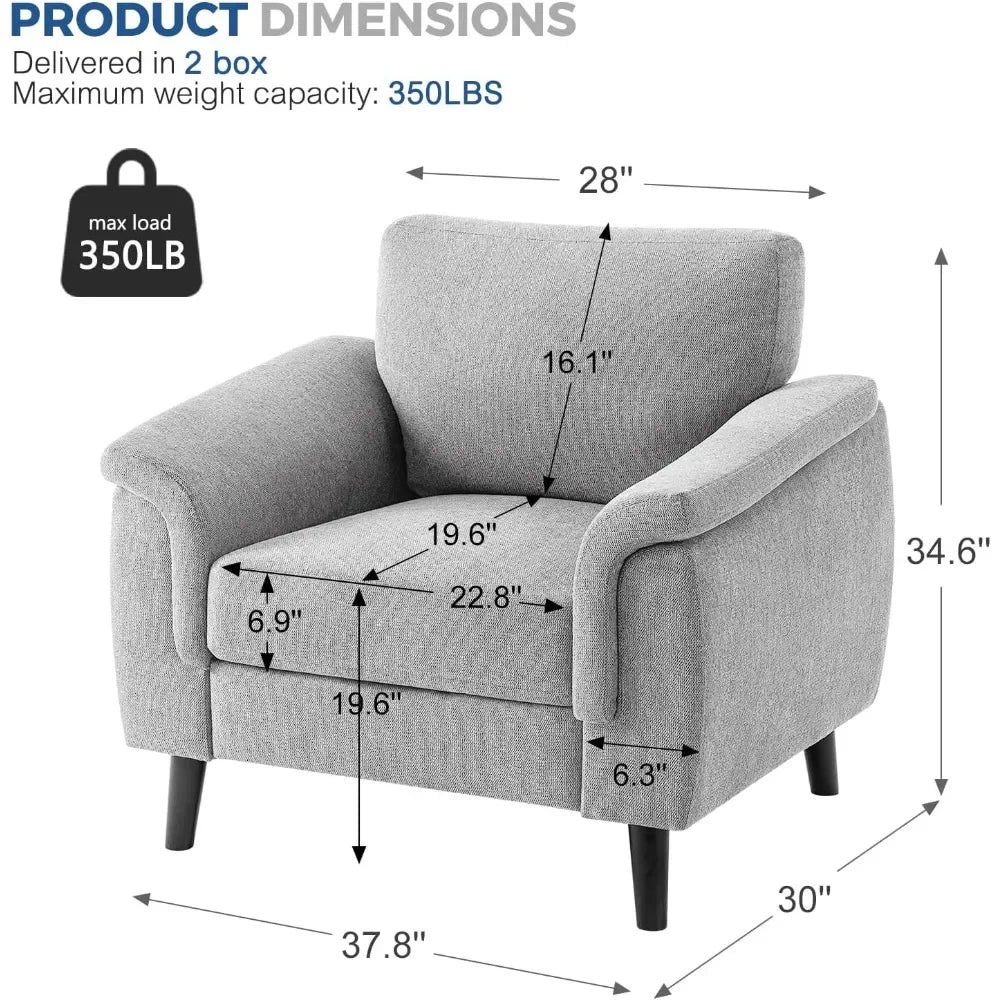 Accent Leisure Arm Chair - Oversized - 700lbs Capacity - Livingroom Collection