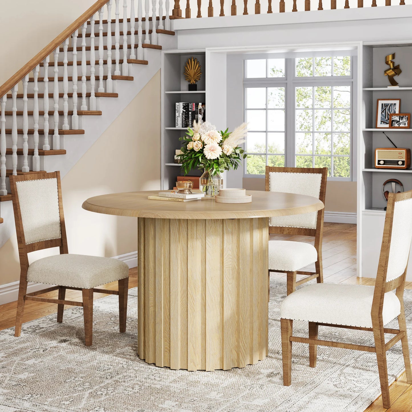 Dining Table - Tribesigns Brand - Round Farmhouse Table - Diningroom Collection