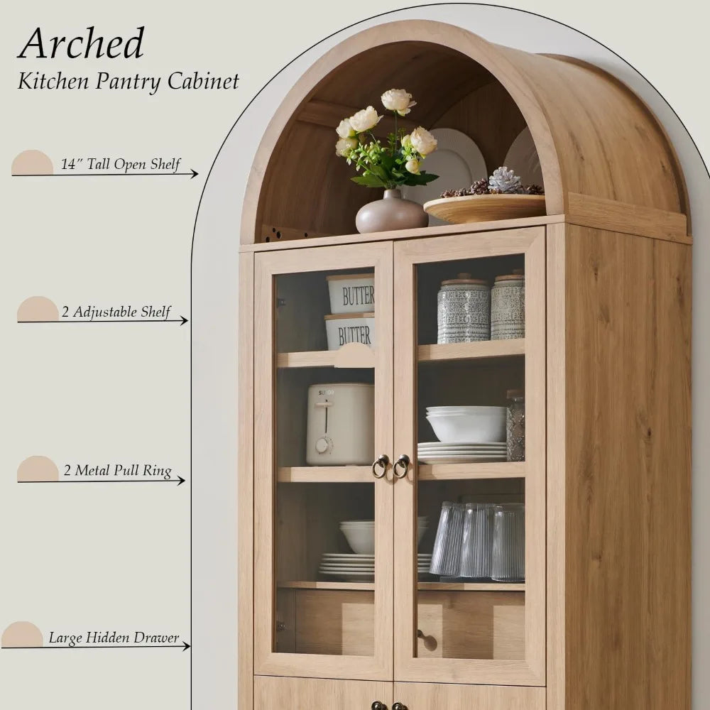 Arched Kitchen Pantry - Liquor Bar & Wine Cabinet - Arched Sillhouette - Diningroom Collection