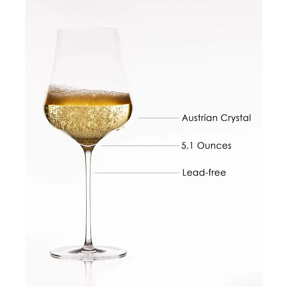 Austrian Crystal Wine Glass Set *6Pcs - Lead free - 16 Fl Oz