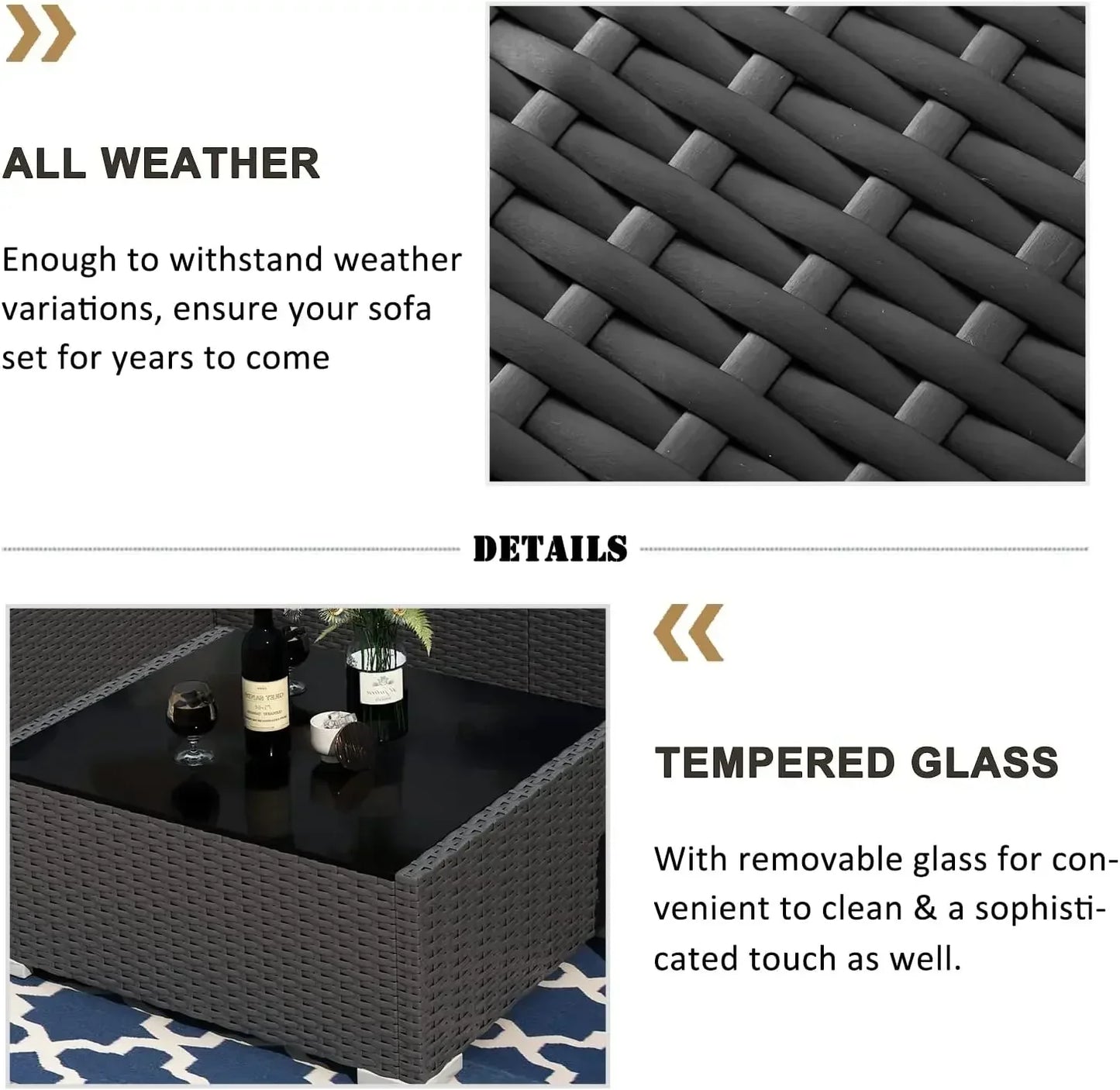 Patio Furniture Set - Firepit Table - Patio & Garden Collection
