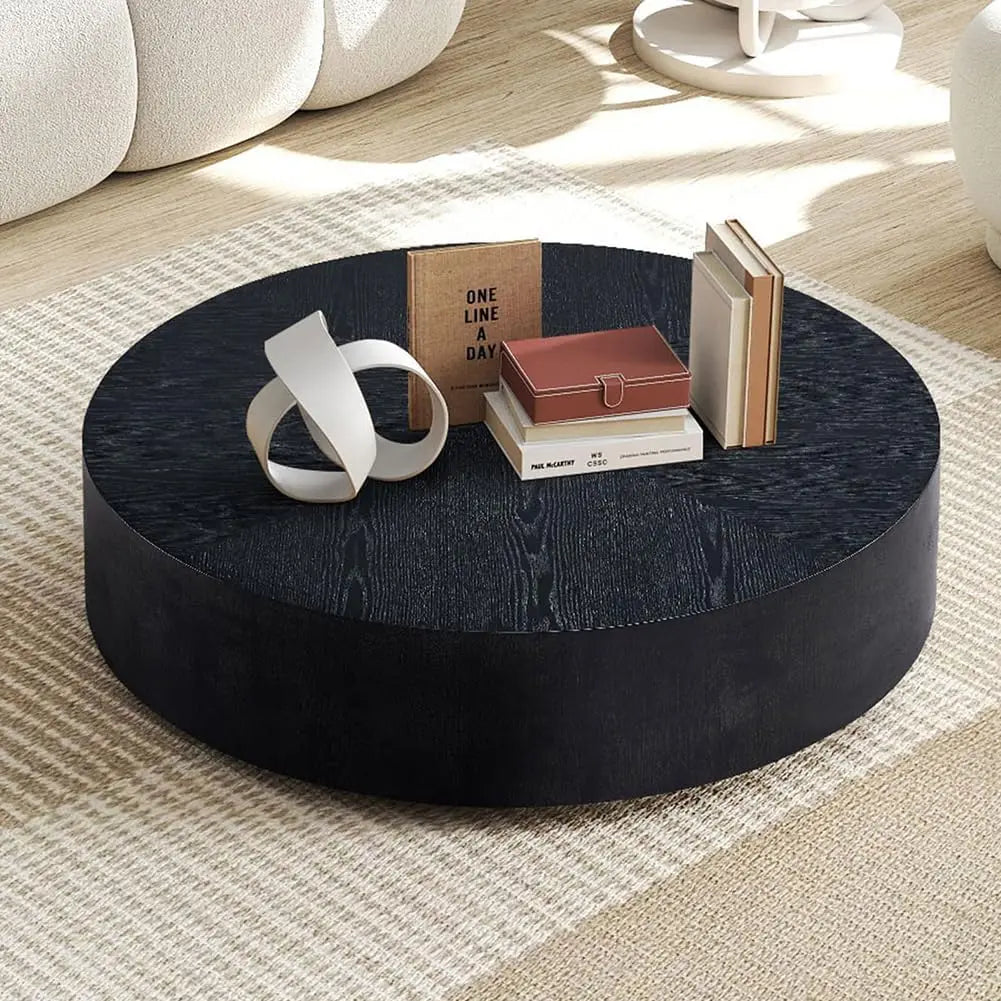 Coffee Table - Modern Circular Drum Coffee Table - Livingroom Collection