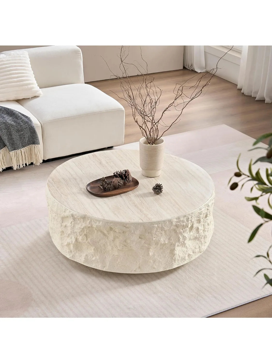 Coffee Table - Modern Circular Drum Coffee Table - Livingroom Collection