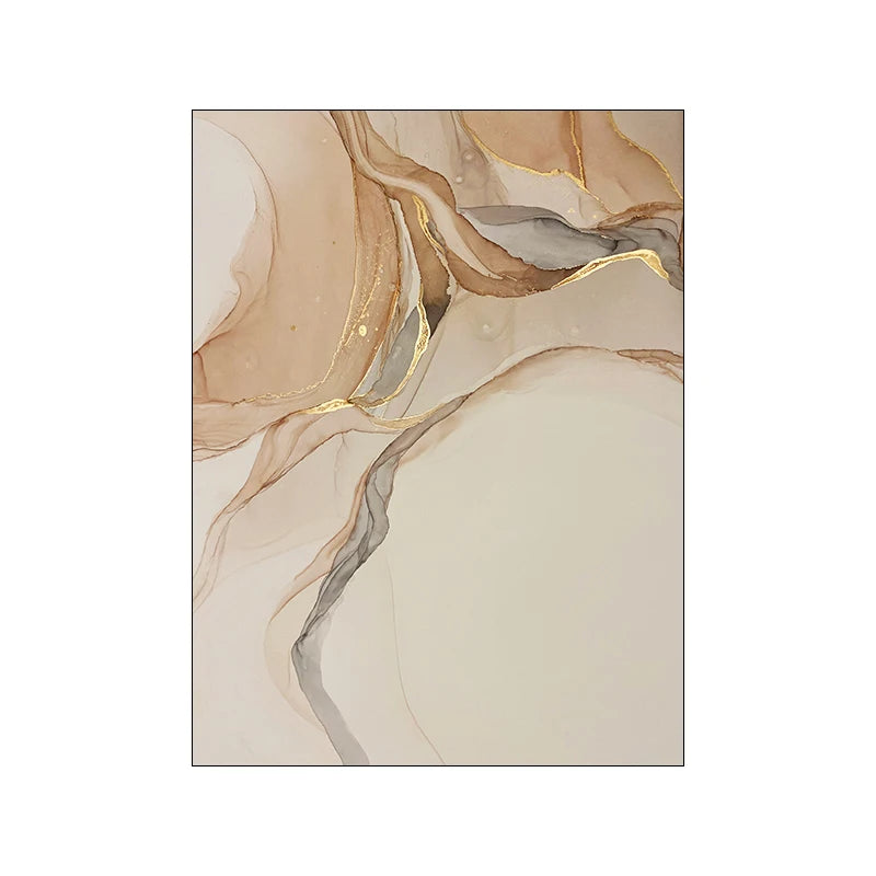 Wall Art - Canvas Beige Mural - Bedroom Decor