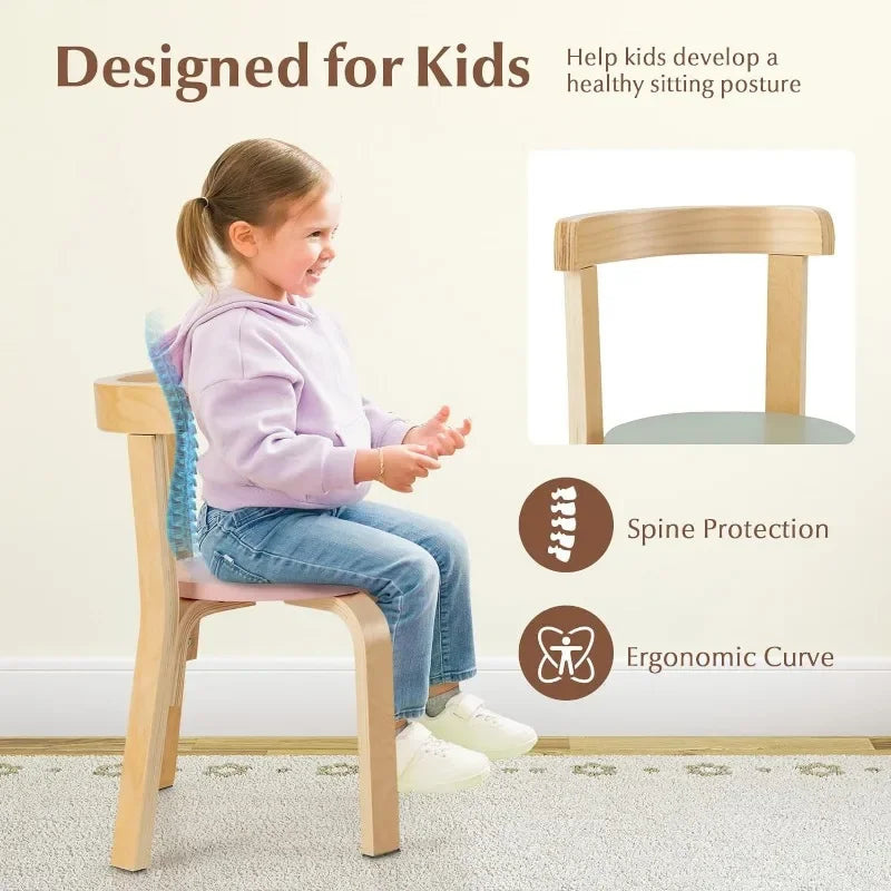 Table & Chair Set *5Pcs - Wooden Activity Table - Children's Room Collection