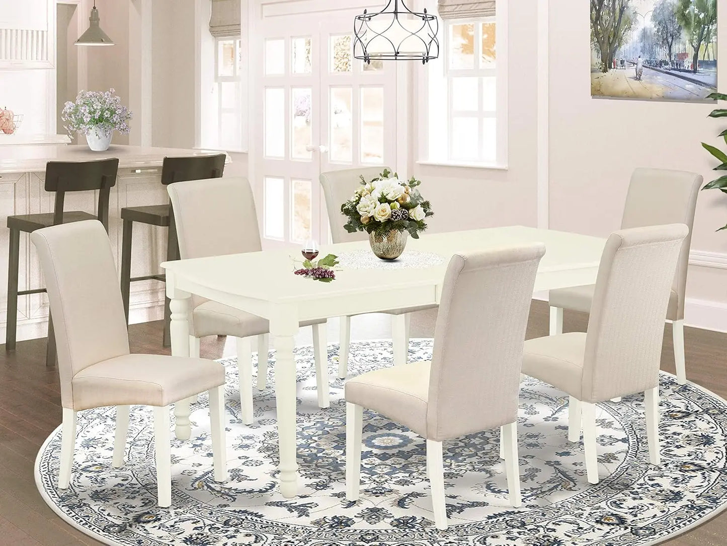 Diningroom Set *9Pcs - Butterfly Leaf - Parsons Chairs - Diningroom Collection